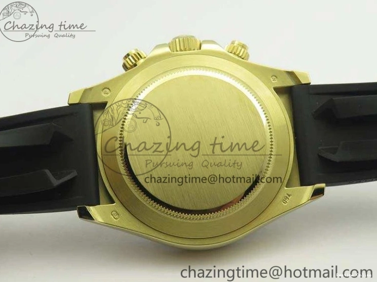 0109 Tailored Daytona 116518 LN YG ARF 1:1 Best Edition Black Dial On Rubber Strap A4130 Super Clone 3479